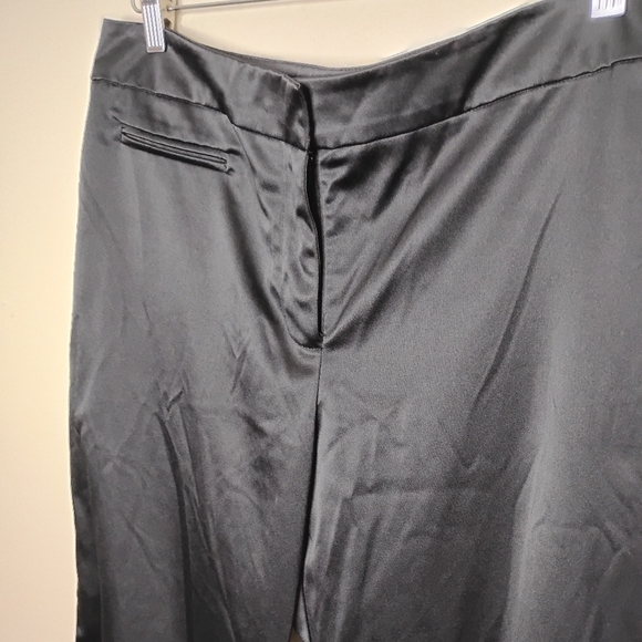 Y2K JS Collections Satin Wide Leg Pants Size 10 Elegant Cocktail Minimalist - Picture 3 of 7